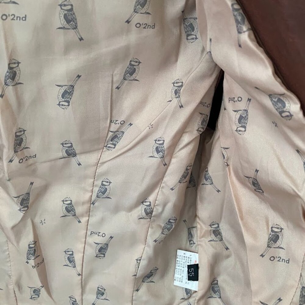 VINTAGE O'2nd Leather Jacket in Size S - Picture 3 of 5